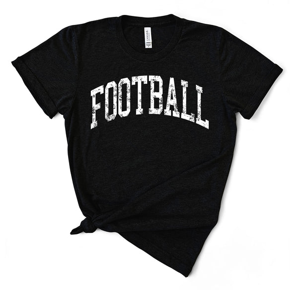 FOOTBALL black tee white ink
