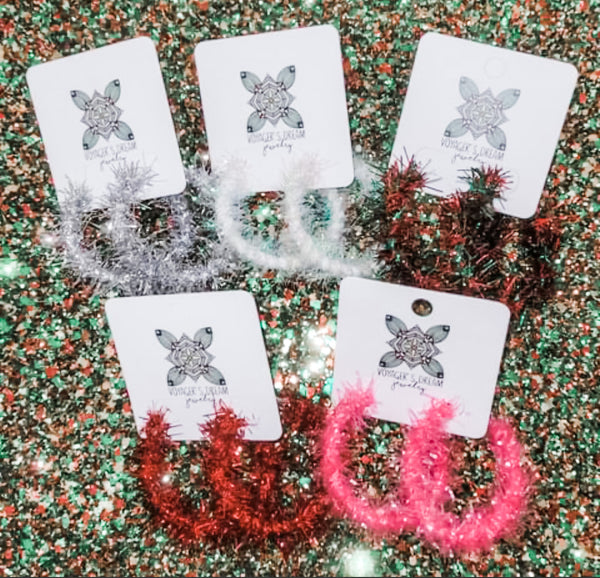 Christmas Tinsel Hoops