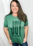 Joy to the World green tee