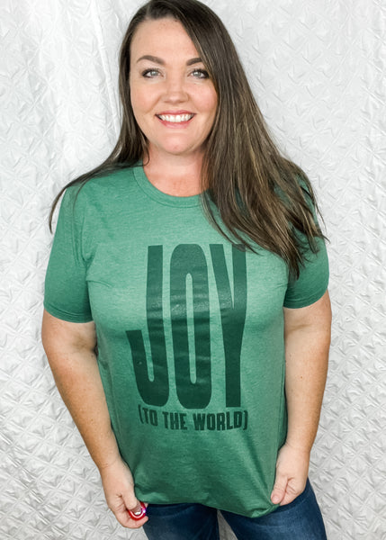 Joy to the World green tee
