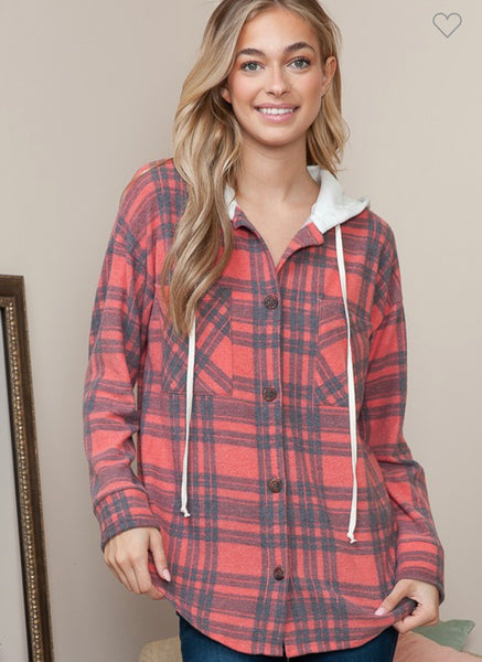 Red Plaid Hoodie