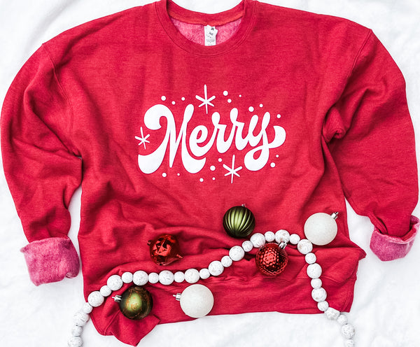Vintage Merry Puff Sweatshirt