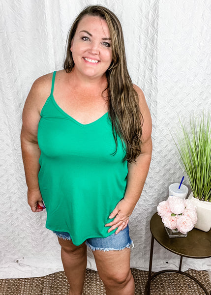 Summers Eve Tank- Kelly green