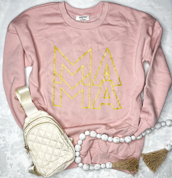 Mama Pink Pocket Sweatshirt