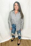 Blakely Button Down Pinstripe Top