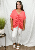 Jilly’s Ruched Vneck top